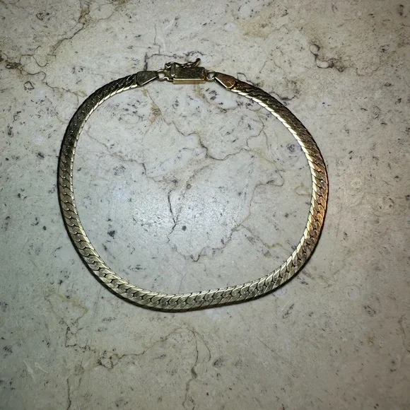 14k Herringbone Bracelet - Picture 1 of 7